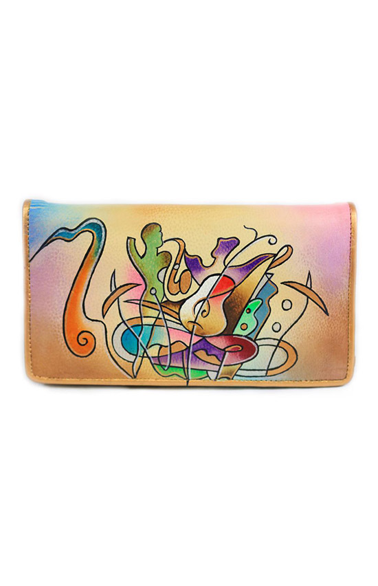 Radiate Positivity | Hand Painted Leather Wallet
