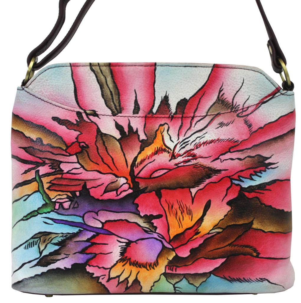 Zentangle hand painted handbag - Sylvias Designers Touch