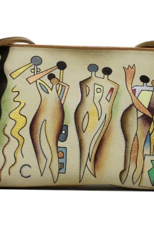 Prismatic Art Leather Hand Painted Handbag - Sylvias Designers Touch